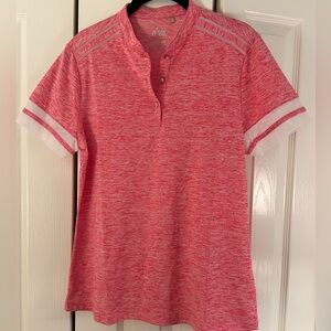 Women's Coral Pink Short Sleeve Golf Shirt / Sports Tee